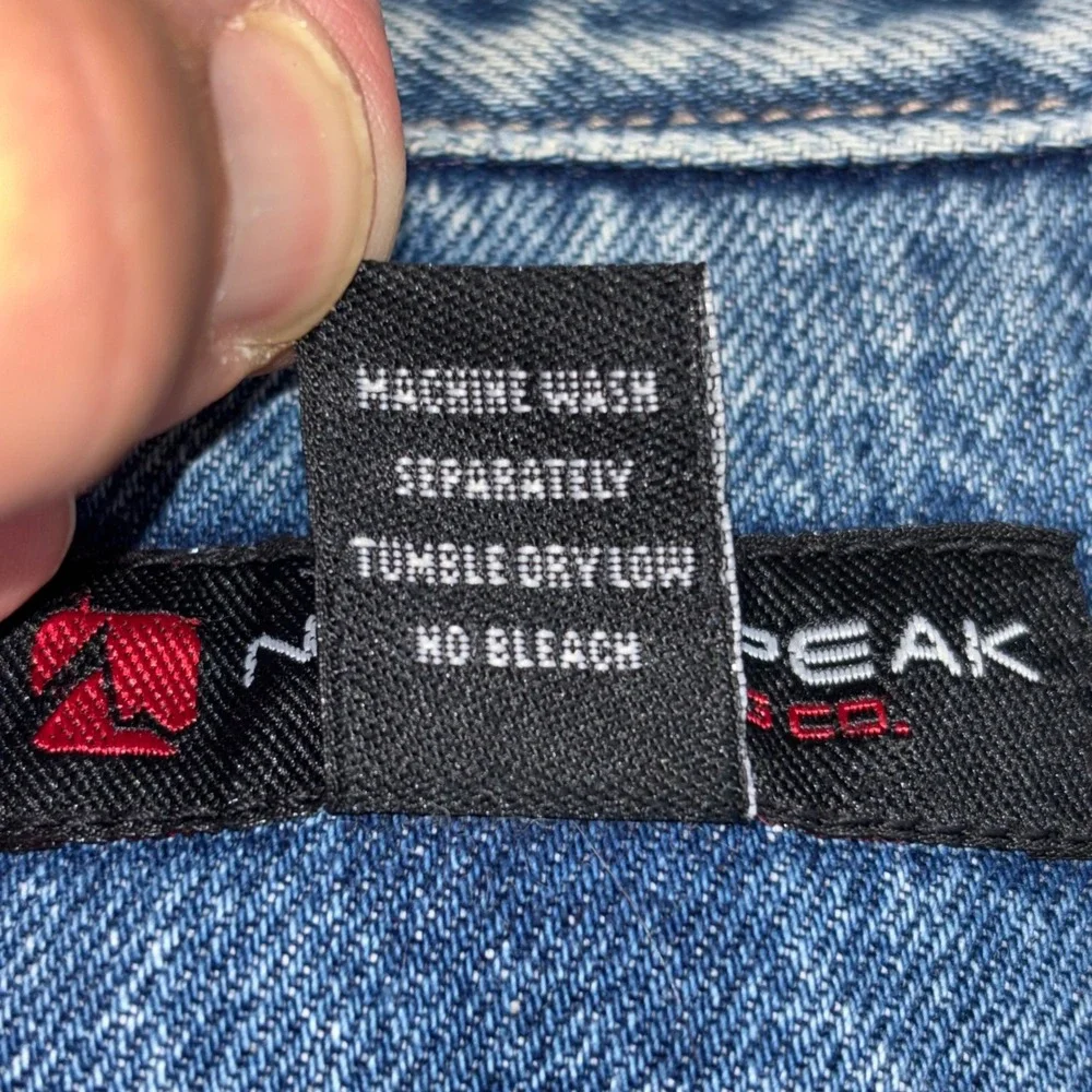 Northpeak Clothing Co Mens Large Denim Jacket Blue Cotton Chore Coat Farm Work